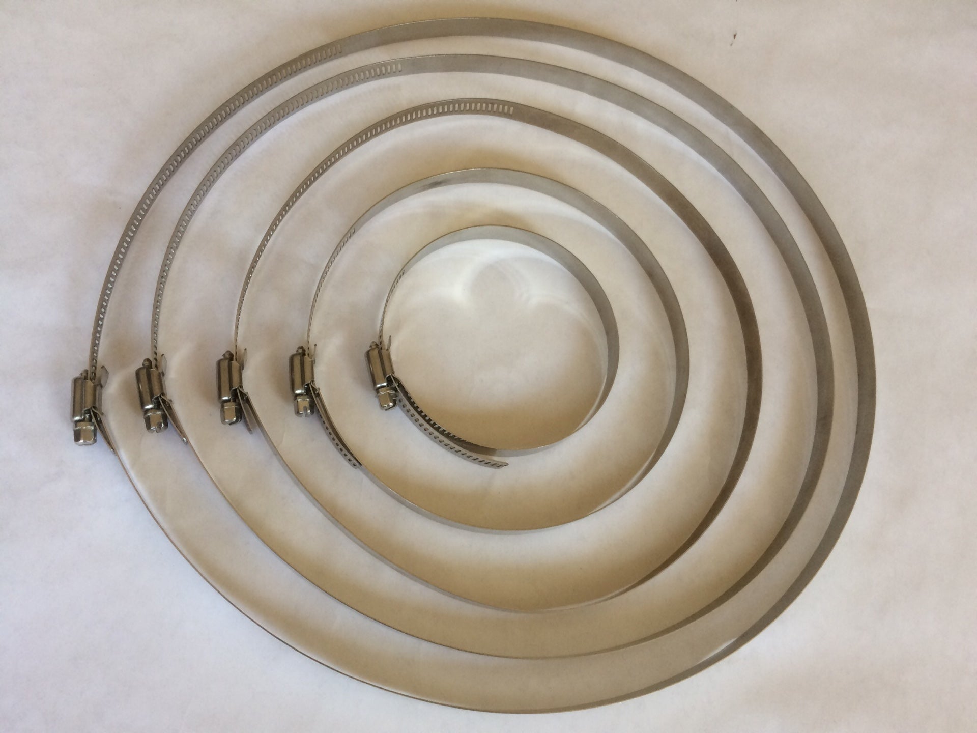 Stainless steel duct hose clamps